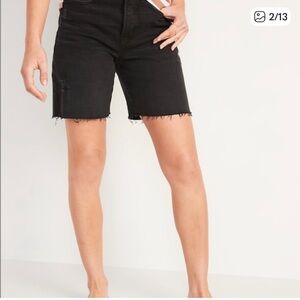 Old Navy Skyhigh Black Cutoff Denim Shorts